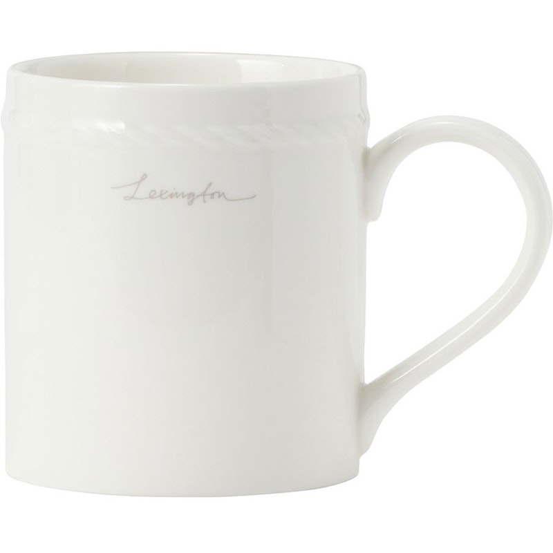 Lexington Porcelain Tasse 8 cm, Weiß / Beige