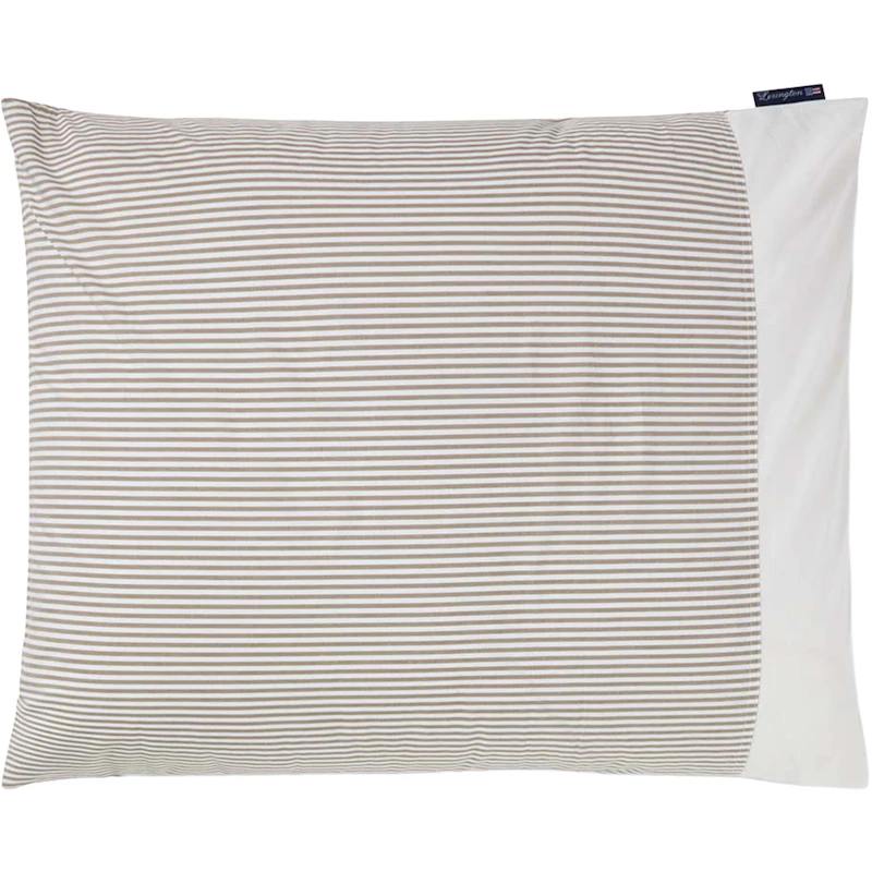 Striped Kissenbezug 50x60 cm, Olive / Weiß