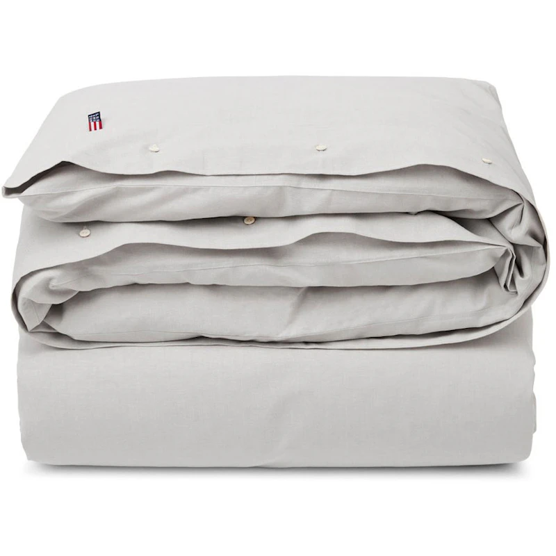 Pin Point Gray Cotton Bettdeckenbezug, 220x220 cm