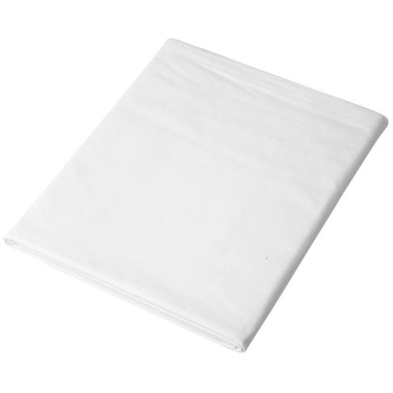 Pocket Cotton Percale Laken Weiß, 150x200 cm