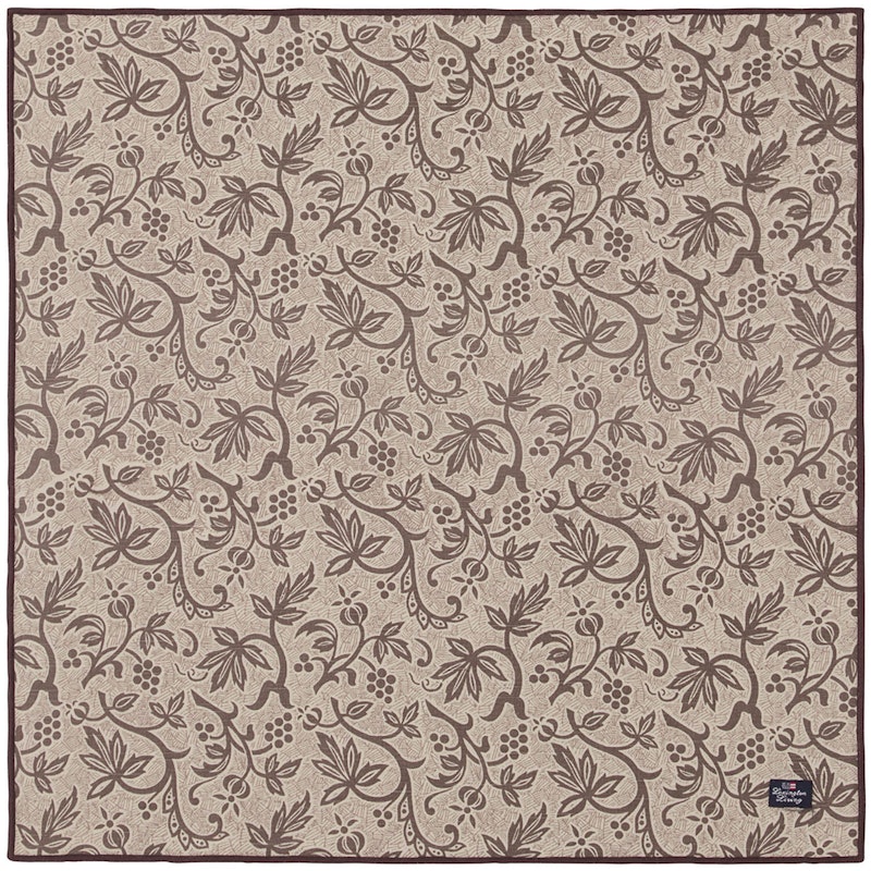 Printed Recycled Cotton Serviette 50x50 cm, Braun/Beige