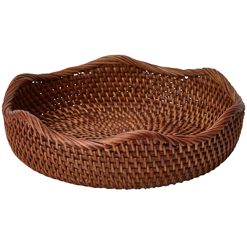 Rattan Wavy Korb Braun, M