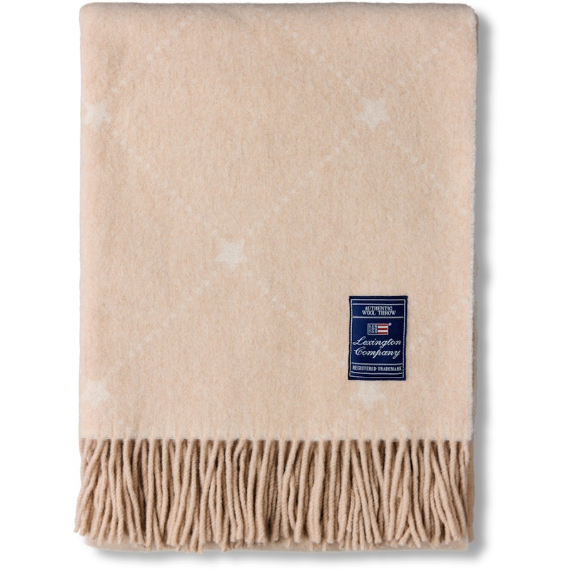 Signature Star Decke 130x170 cm, Weiß / Beige