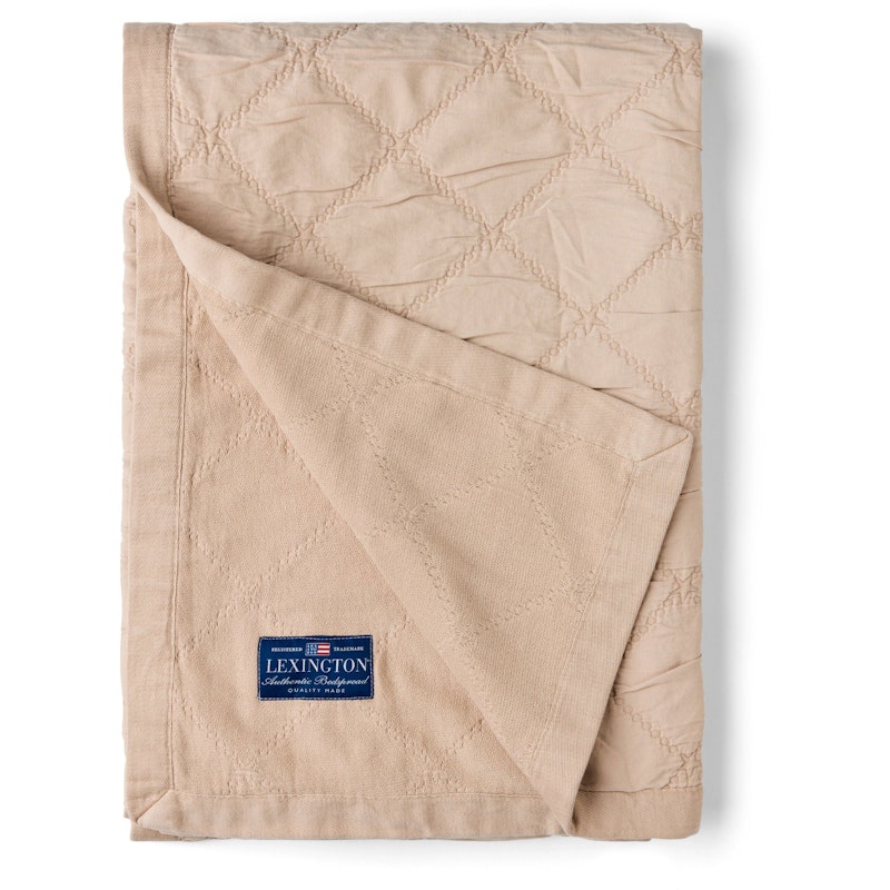 Signature Star Organic Cotton Quilted Tagesdecke 260x240 cm, Beige