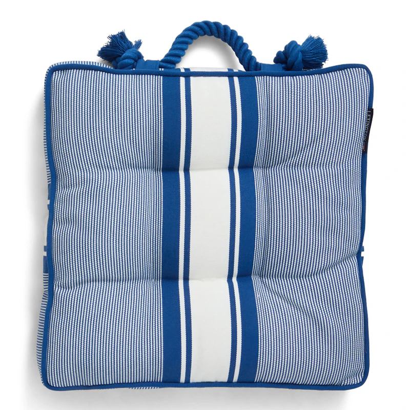 Sitzkissen 40x40 cm, Weiß / Blau