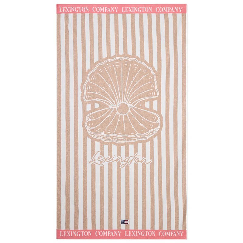 Strandtuch, Rosa / Beige