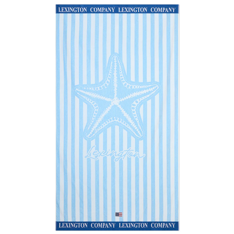 Strandtuch, Blau / Weiß