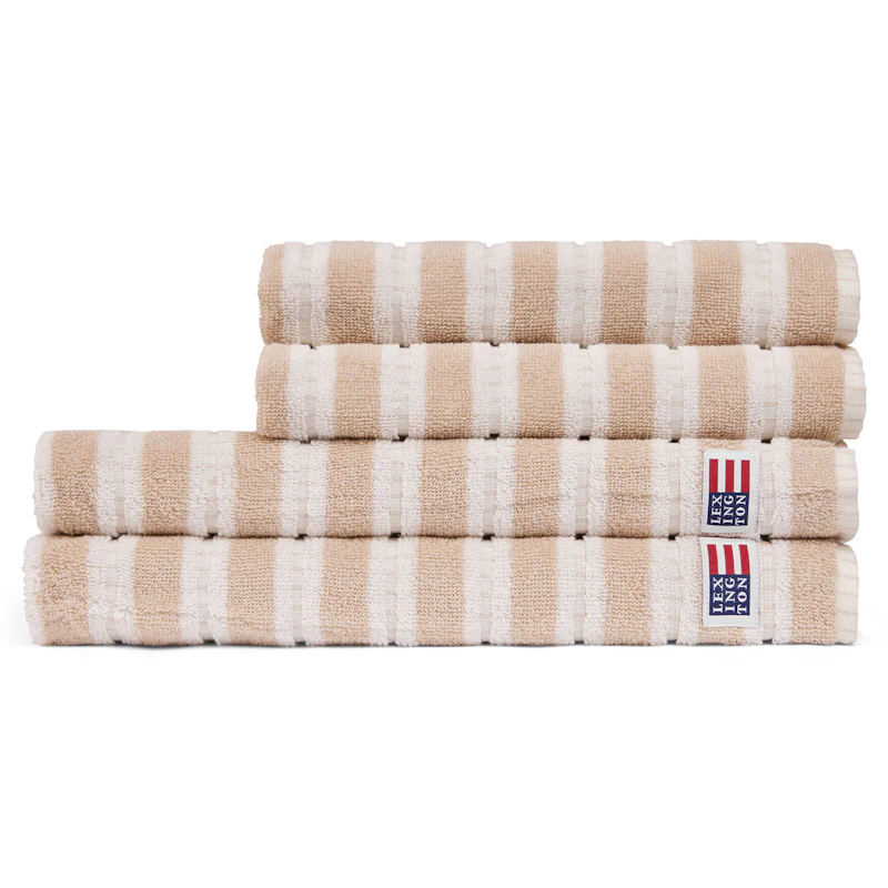 Striped Handtuch 70x130 cm, Beige