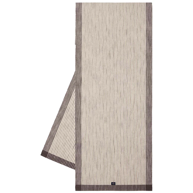 Striped Tischläufer 50x250 cm, Dunkelgrau / Weiß