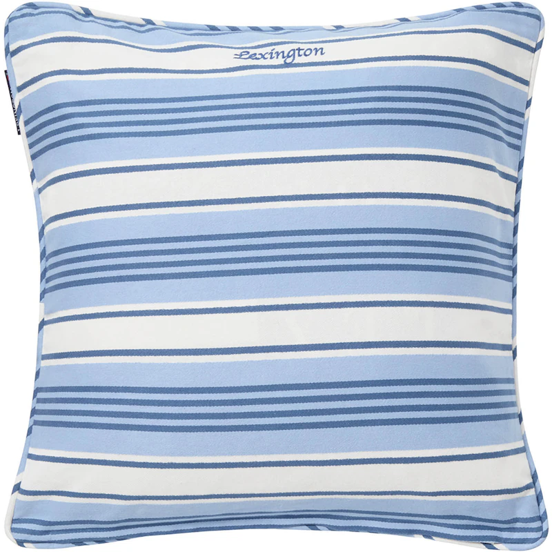 Striped Organic Kissenbezug 50x50 cm, Blau