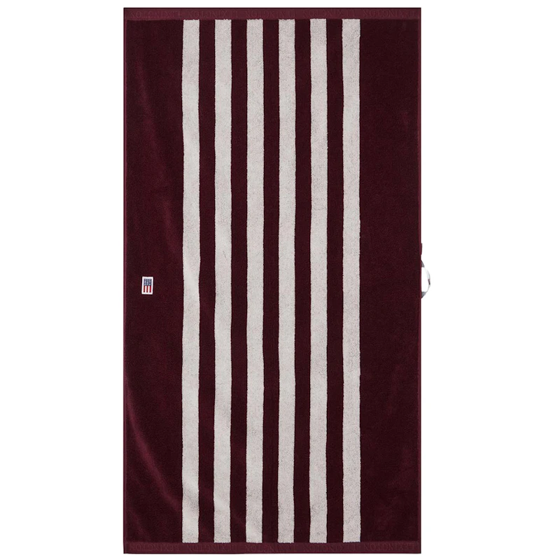 Gestreiftes Frotteehandtuch 70x130 cm, Feigen / Schneewittchen
