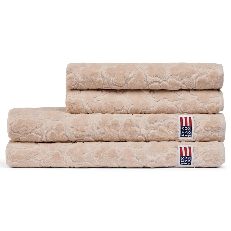 Velour Jacquard Leaves Handtuch 50x70 cm