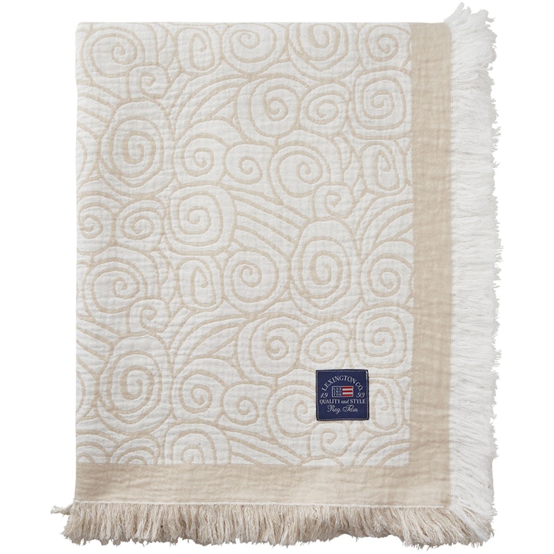 Wave Jacquard Tagesdecke 160x240 cm, Beige