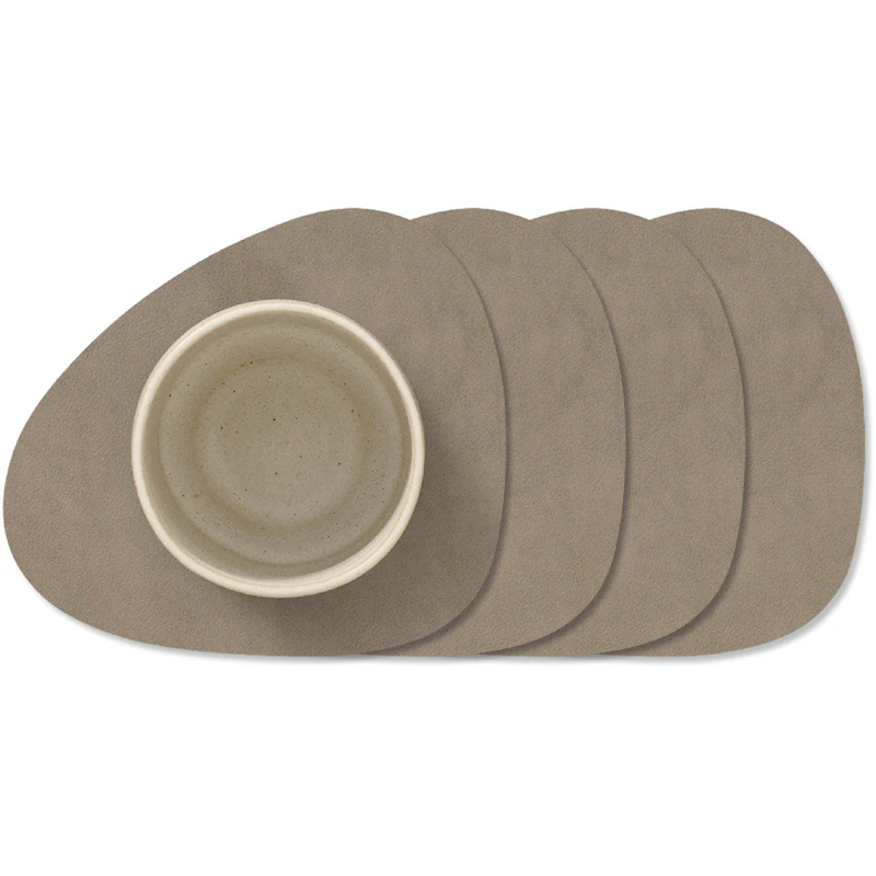 Curve Nupo Glasuntersetzer 4-er Set, Nomad Grey
