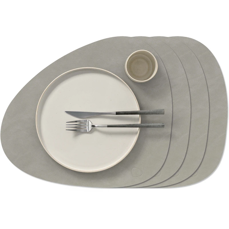 Curve L Nupo Tischset 4-er Set, Hellgrau