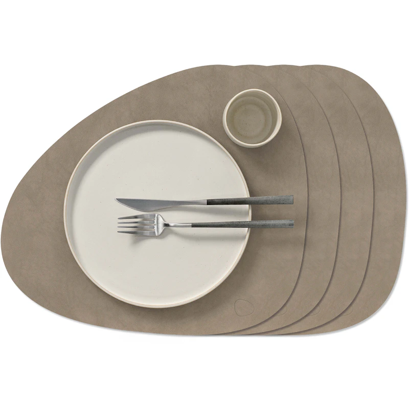 Curve L Nupo Tischset 4-er Set, Nomad Grey