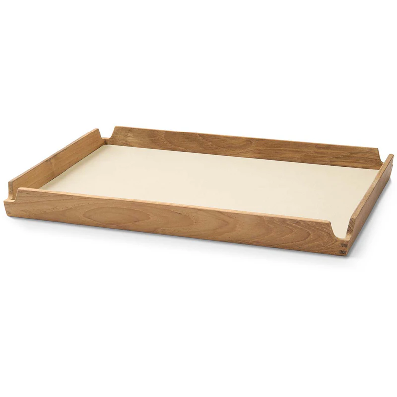 Airy Teak Tray Tablett Mittlerer, Vanilla