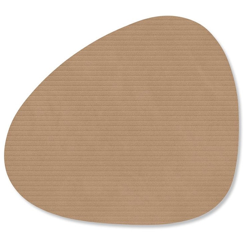 Curve Corduroy Glasuntersetzer, Nougat