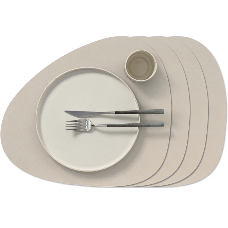 Curve L Nupo Tischset 4-er Set, Oyster White