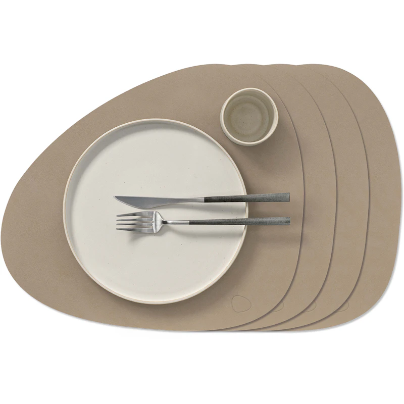 Curve L Nupo Tischset 4-er Set, Clay Brown