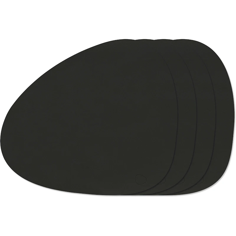Curve L Nupo Tischset 4-er Set, Black Ink