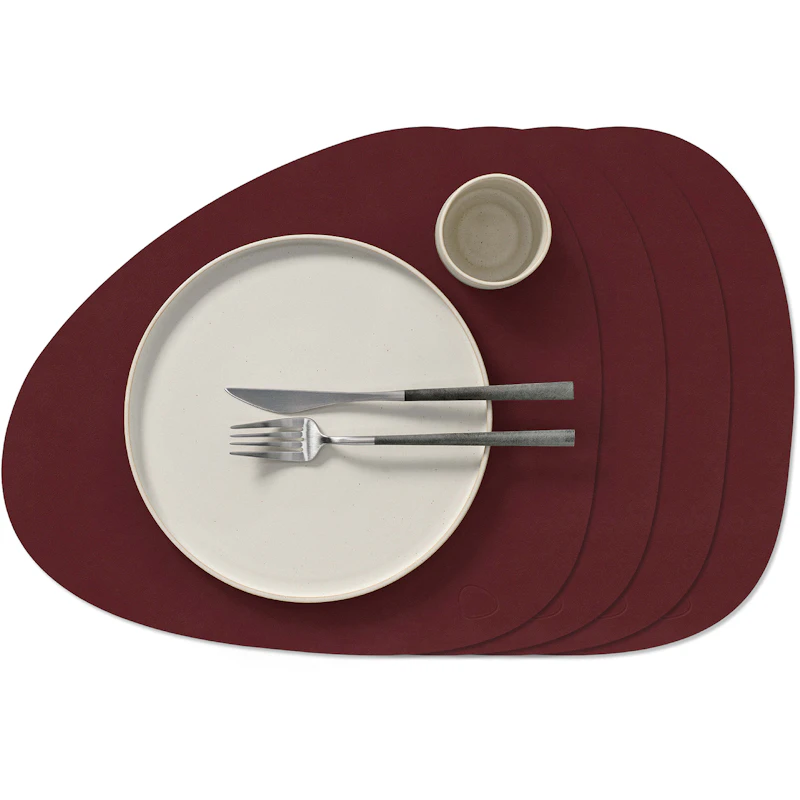 Curve L Nupo Tischset 4-er Set, Burgundy