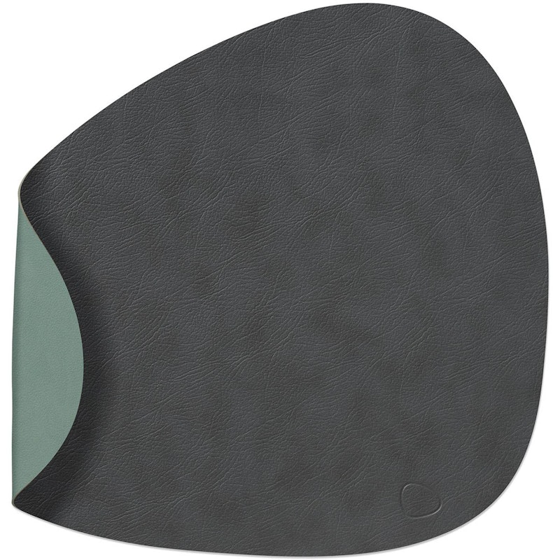 Curve L Wendbares Platzset 37x44 cm, Grün/Anthrazit