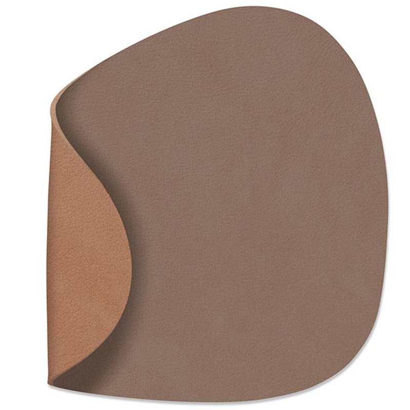 Curve Wendbarer Glasuntersetzer 11x13 cm, Truffle/Old Rose