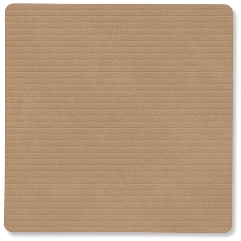 Square Corduroy Glasuntersetzer, Nougat