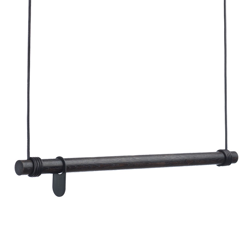 Swing Kleideranhänger 80cm, Schwarz/Schwarzes Lede