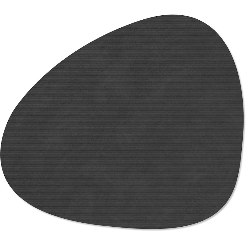 Curve L Corduroy Tischset, Schwarz