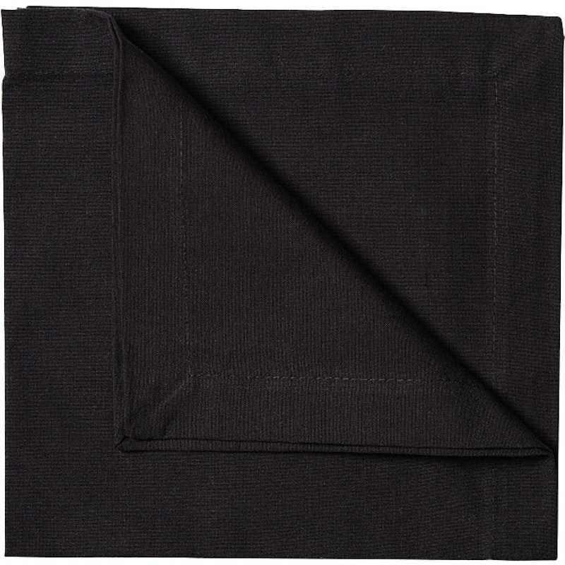 Robert Stoffserviette 45x45 cm 4-er Set, Schwarz