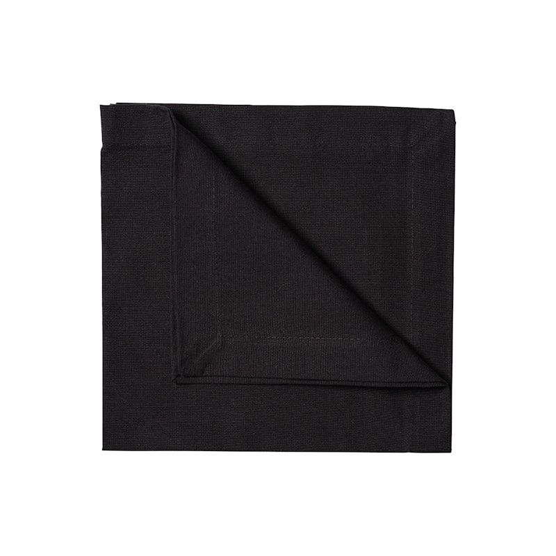 Robert Stoffserviette 45x45 cm 4-er Set, Schwarz