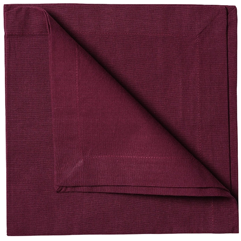 Robert Stoffserviette 45x45 cm 4-er Set, Burgunderrot