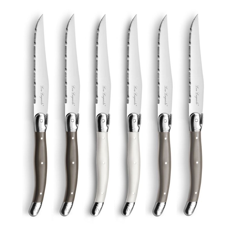Tradition Grillmesser mit Messerblock 6-er Set, Mix