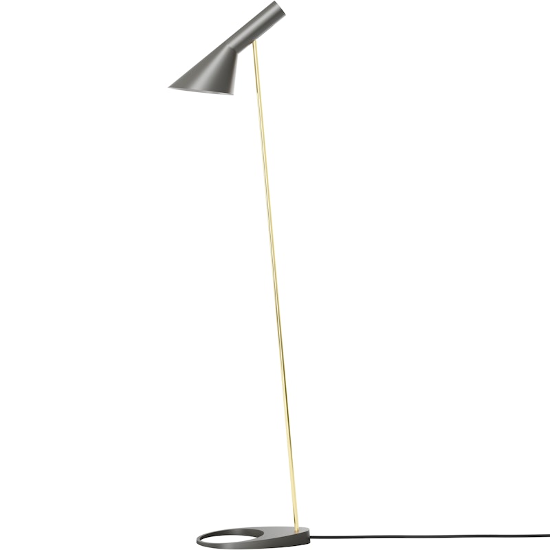 AJ Stehlampe, Warmes Grau / Messing