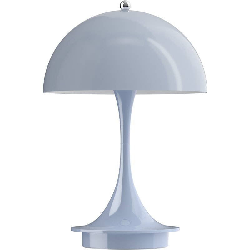 Panthella 160 Tischlampe Tragbar, Pale Blue Opal Acryl