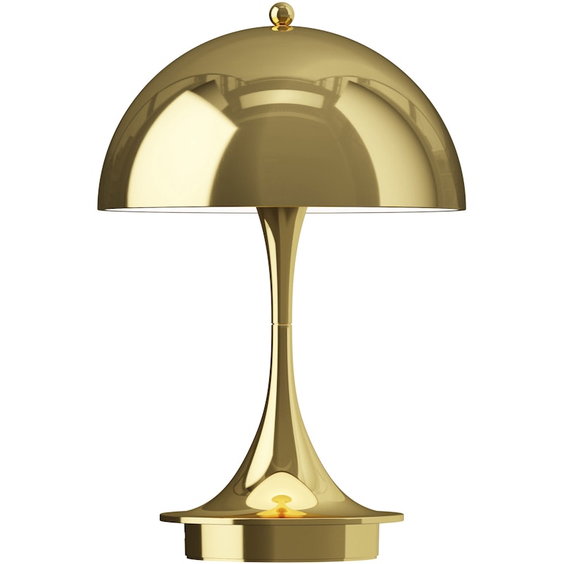 Panthella 160 Tischlampe Tragbar, Brass Metallized