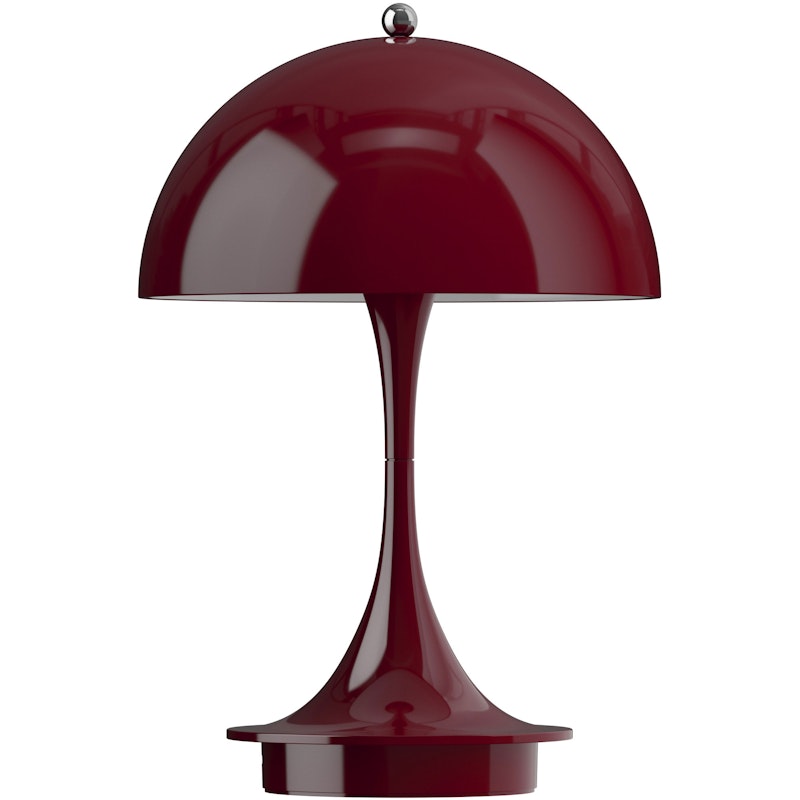 Panthella 160 Tischlampe Tragbar V3, Opaque Burgundy