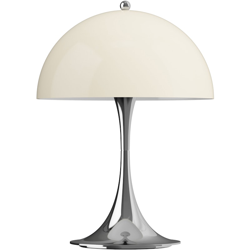 Panthella 250 Tischlampe Tragbar, Chrom / Opal Beige