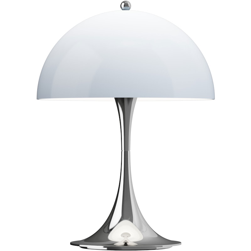 Panthella 250 Tischlampe Tragbar, Chrom / Opal Blue