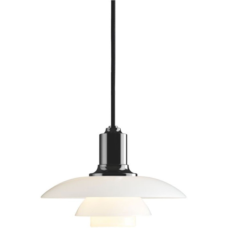 PH 2/1 Pendelleuchte, Schwarz Metallisiert