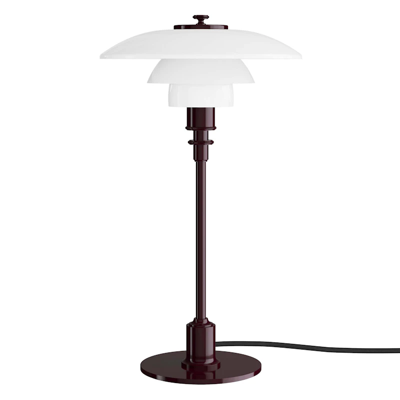 PH 2/1 Tischlampe, Glossy Burgundy
