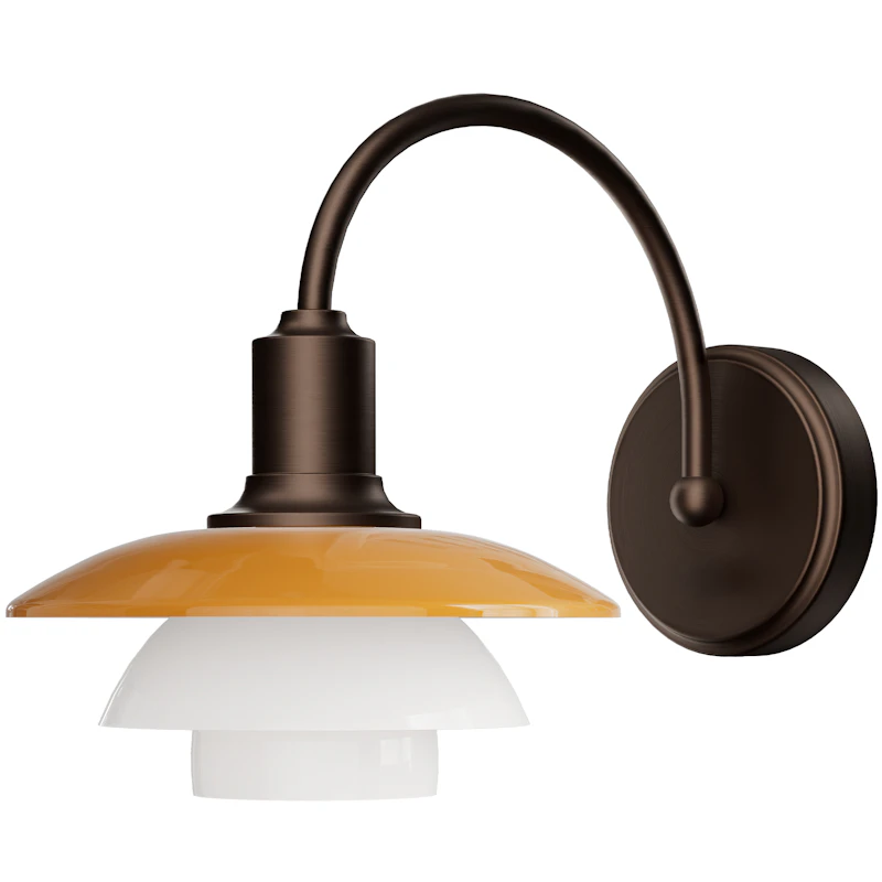 PH 2/2 Wandleuchte Hardwired Centenary Edition, Amber / Opal White