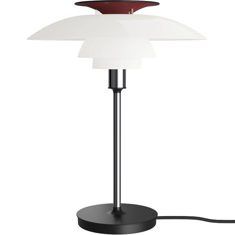 PH 80 Tischlampe, Chrom / Opalweiß