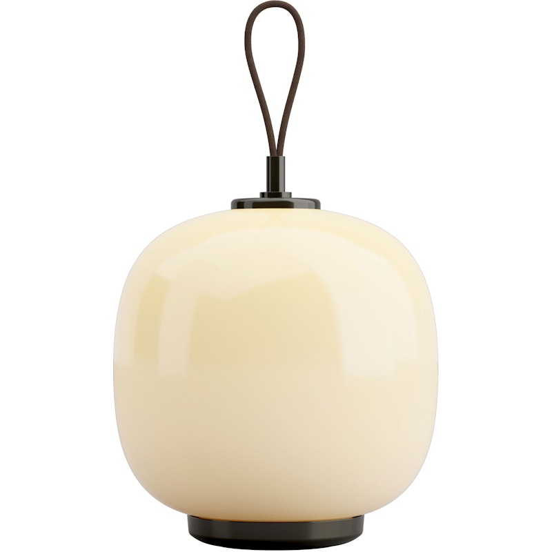 VL 45 Radiohus Tischlampe Tragbar, Messing / Glossy Pale Yellow