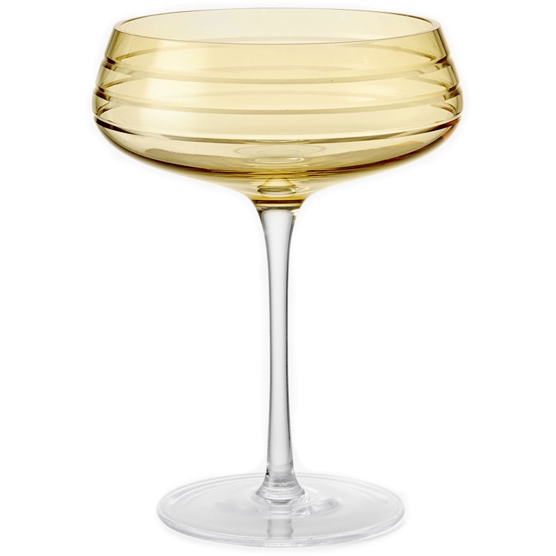 Triple Cut Champagnerschale, Bernsteingelb