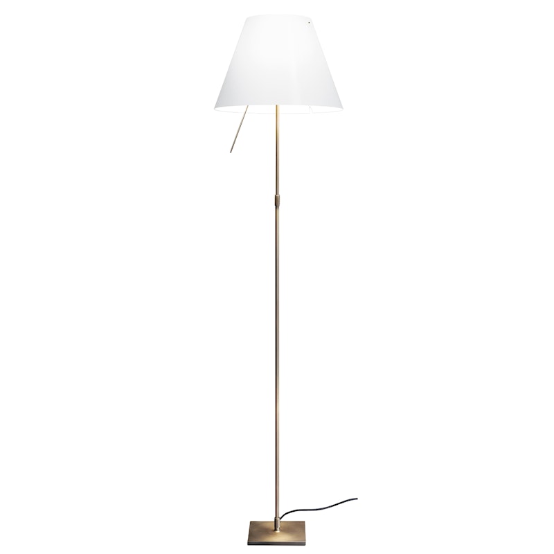 Costanza Floor Lamp, Brass/White
