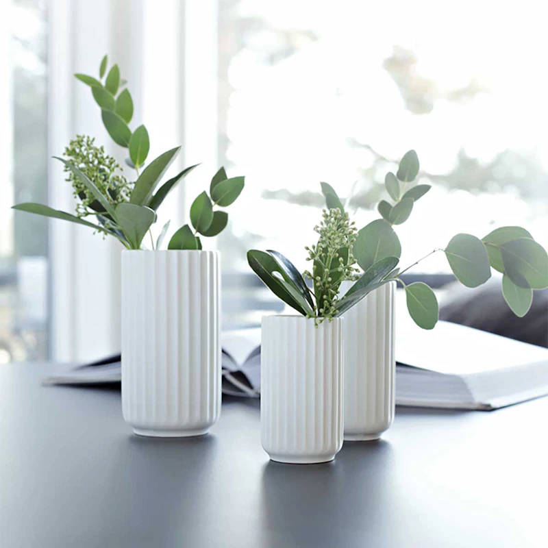 Lyngby Vase 20 cm, Weiss von Lyngby Porcelæn