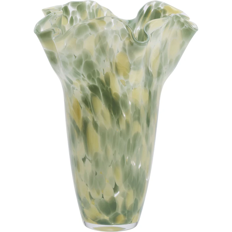 Glass Vase, Transparent / Sage / Honey